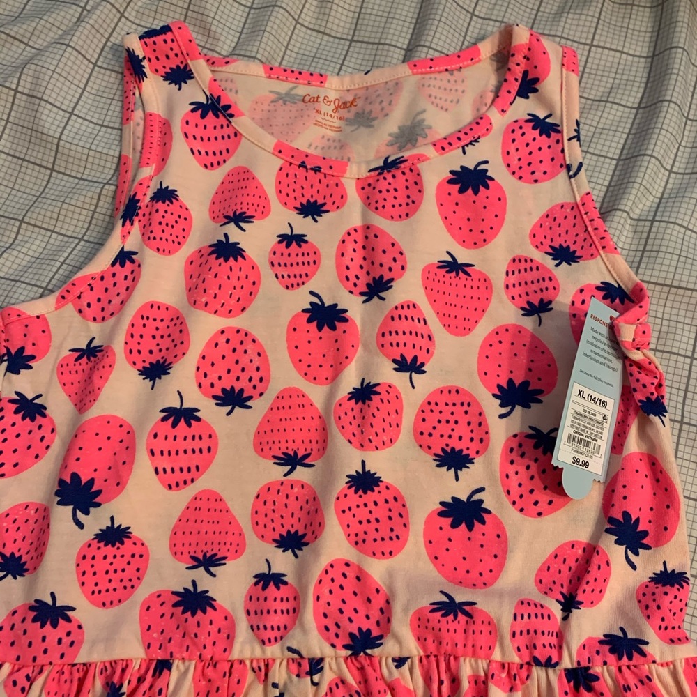 Strawberry tank dress. Brand new!